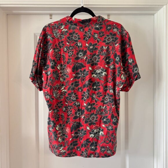 Just Cavalli Men's Floral-Print Shirt Size 48 Color Red Black - Picture 7 of 7